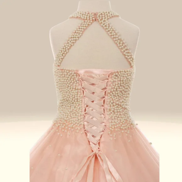 pisarro nights long beaded dress Golden Beads Flower Girl Dresses For Wedding Fashionable Pageant Gown  Top  Super Deals